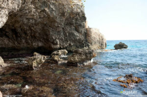 a.) The rugged caves of the West End Cliffs in Negril are great for snorkeling -- and for filming movies.