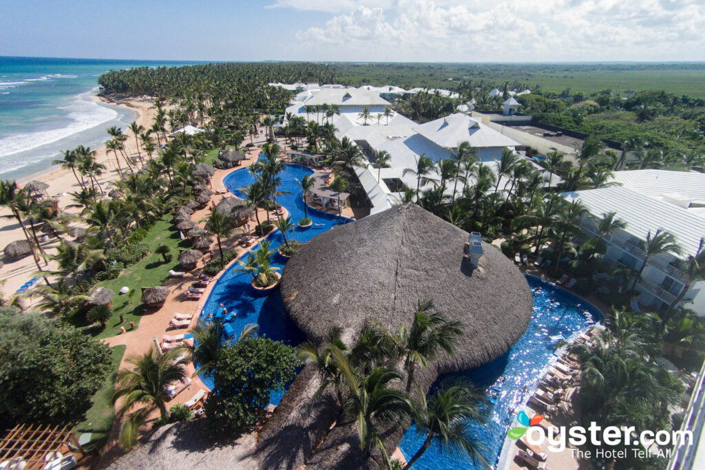 Aerial View of Excellence Punta Cana's Swim-Up Bar