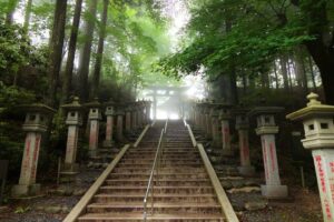 Stairs to Mitsumine shrine. Courtesy of WorldContributor/Wikimedia.