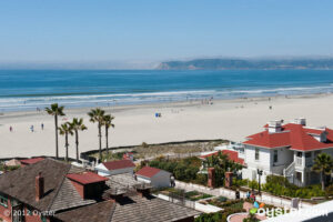 The view from a suite at the Hotel Del Coronado; San Diego, CA