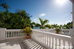 A private balcony at the Gran Bahia Principe Cayo Levantado; Dominican Republic