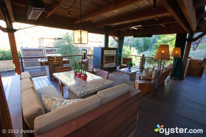 A private outdoor living room at Calistoga Ranch.