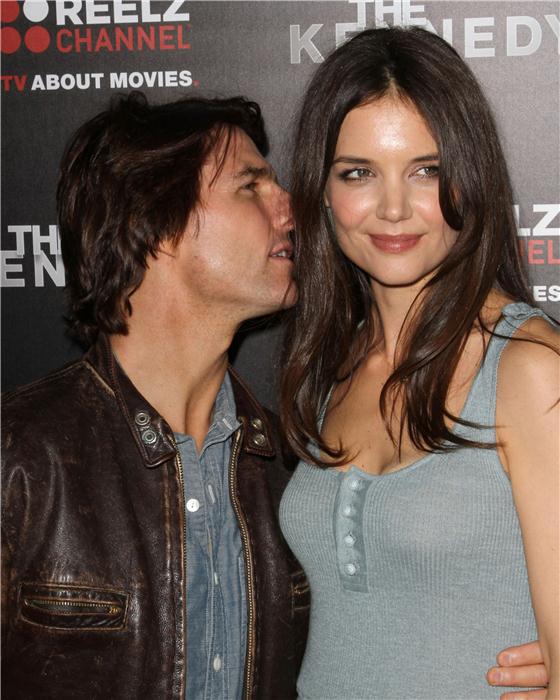 Tom Cruise and Katie Holmes in happier times -- although it looks like she already had her eye on the exit. Photo Credit: Norman Scott/startraksphoto.com