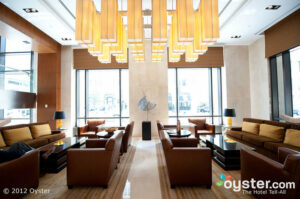 Your boss will be awed upon entering the sleek, streamlined lobby.