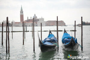 The gondolas at S. Giorgio Maggiore stand ready to show you their city in a whole new light.