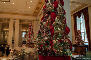 Christmas decorations at The Waldorf Astoria
