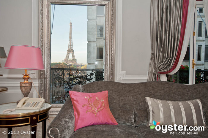 This Eiffel Tower view is the perfect backdrop to a romantic night in.