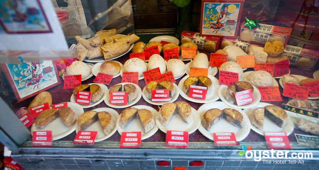 Food display window in San Francisco's Chinatown