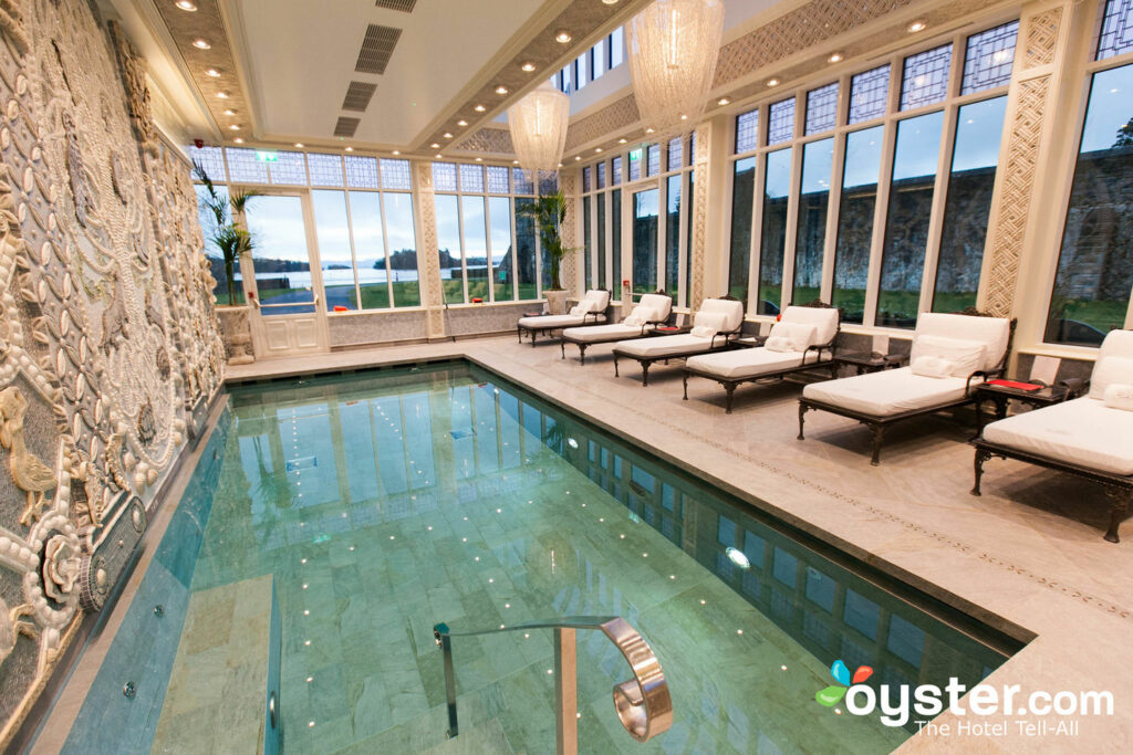 Take in views of the Irish countryside while relaxing at this spa.