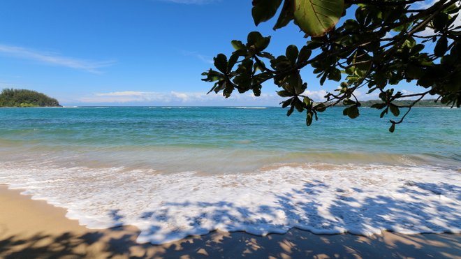 Hanalei Bay Beach image courtesy of Robert Linsdell via Flickr.