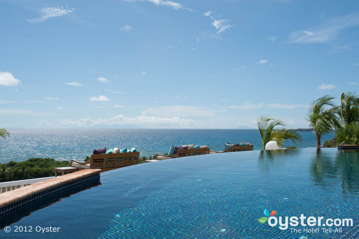 The gorgeous infinity-edge pool is the perfect spot for watching the sunset.