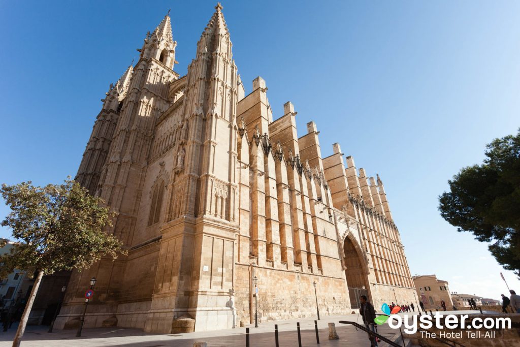 La jolie cathédrale gothique de Palma de Majorque.