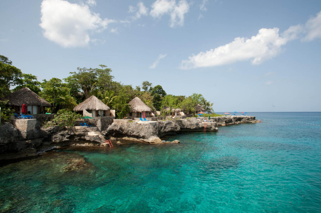 The Rockhouse Hotel on the ocean in Negril, Jamaica